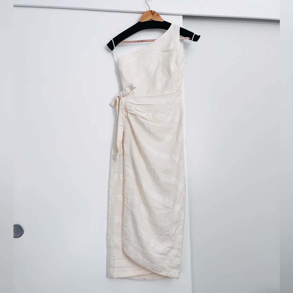 NWOT Free People At Leisure Midi Maxi Linen Cotton Dress Size XS - Picture 4 of 10